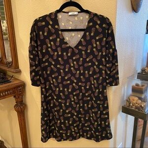 MANGO Pineapple Print Dress Size 2